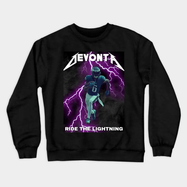 Devonta Smith - Ride The Lightning Crewneck Sweatshirt by Schuylkill Punch